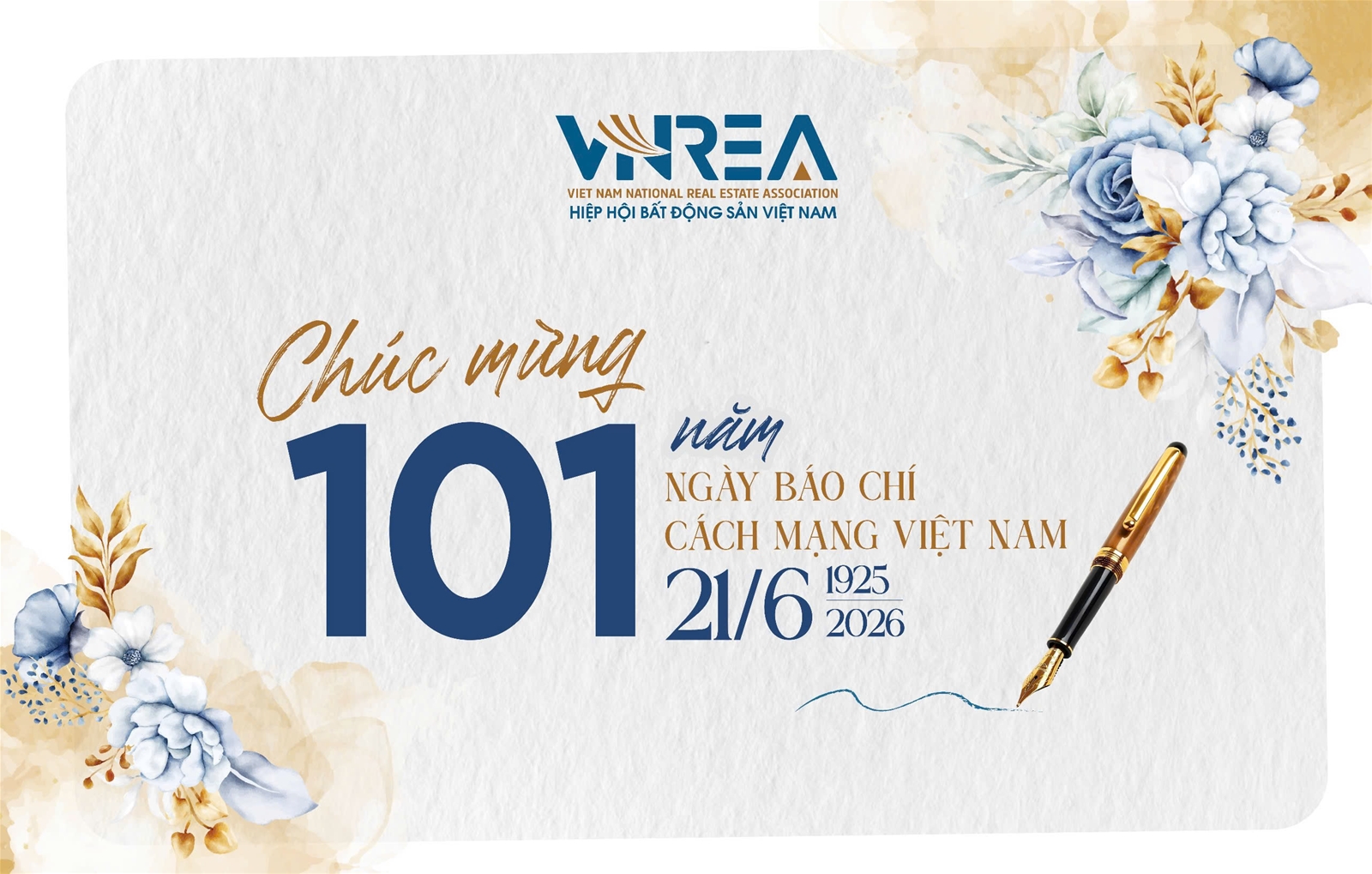  VNREA chúc mừng nhân dịp kỷ niệm 101 năm ngày Báo chí Cách mạng Việt Nam 